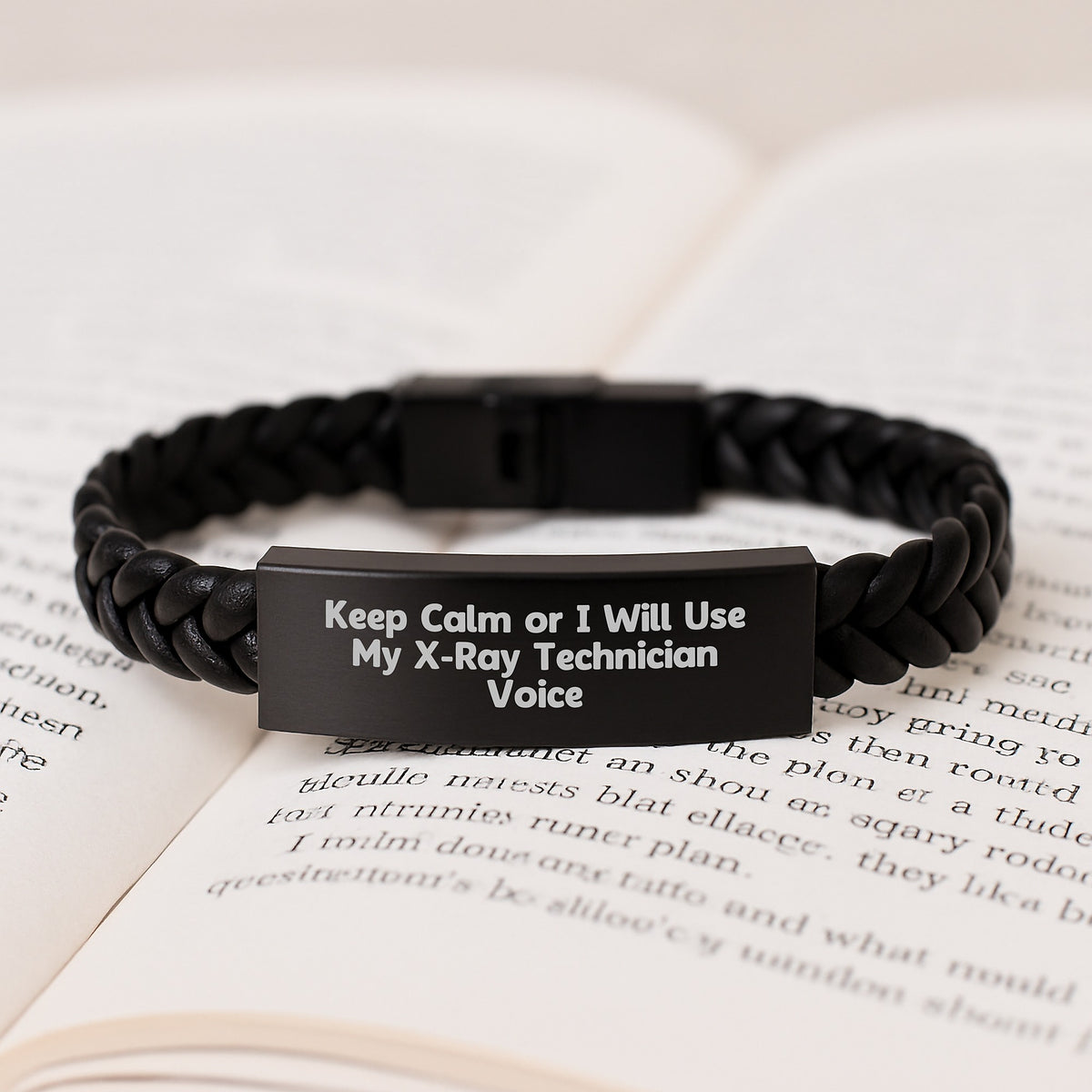 X-Ray Technician Interlaced Leather Bracelet Funny Gift for X-Ray Technician Friends from Men - Image 3