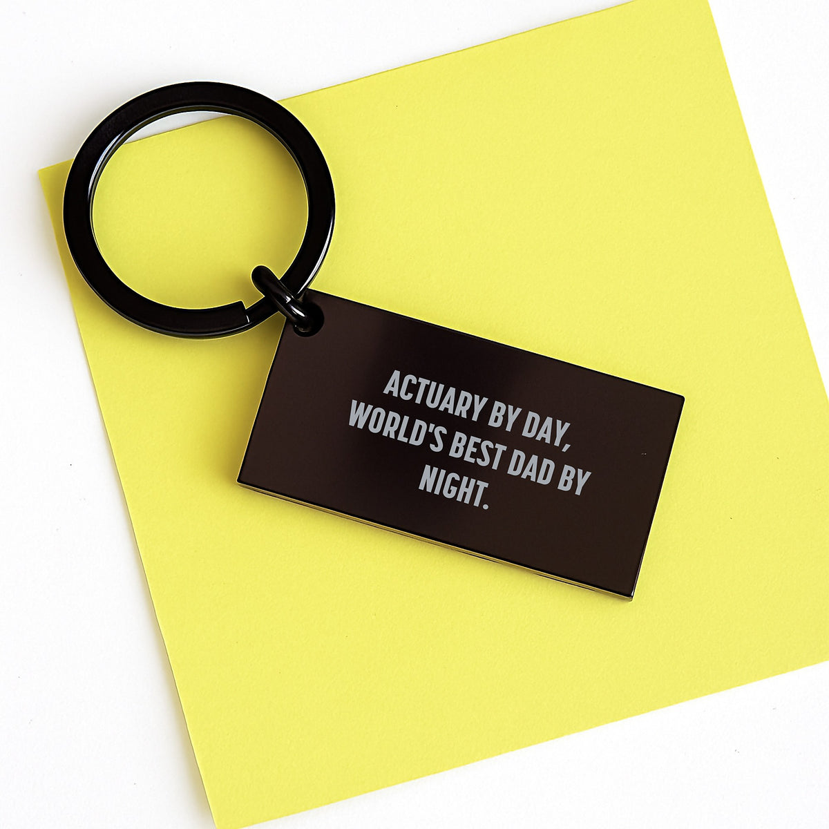 Actuary Gifts from Friends - Valentine's Unique Gifts for Actuary, Cute Keychain with 'Actuary By Day, World's Best Dad By Night.' - Image 3