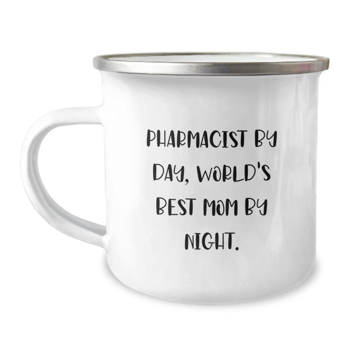 A Funny Gift for Pharmacist, 'Pharmacist By Day, World's Best Mom By Night' Camping Mug, Christmas Unique Gifts for Pharmacist, Gifts from Mom to Pharmacist - Image 1